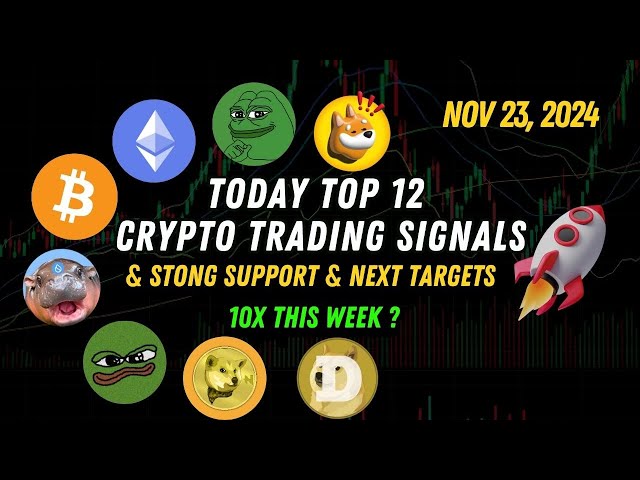 今日排名前 12 的加密货币交易信号 10x Sui coin、op coin、kas coin、xtz coin、pepe 2024 年 11 月 23 日