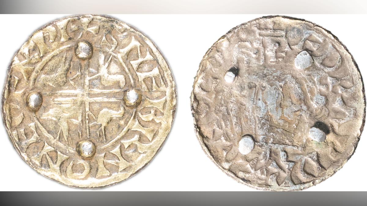 Gilded silver coin brooch from Edward the Confessor's reign found by metal detectorist