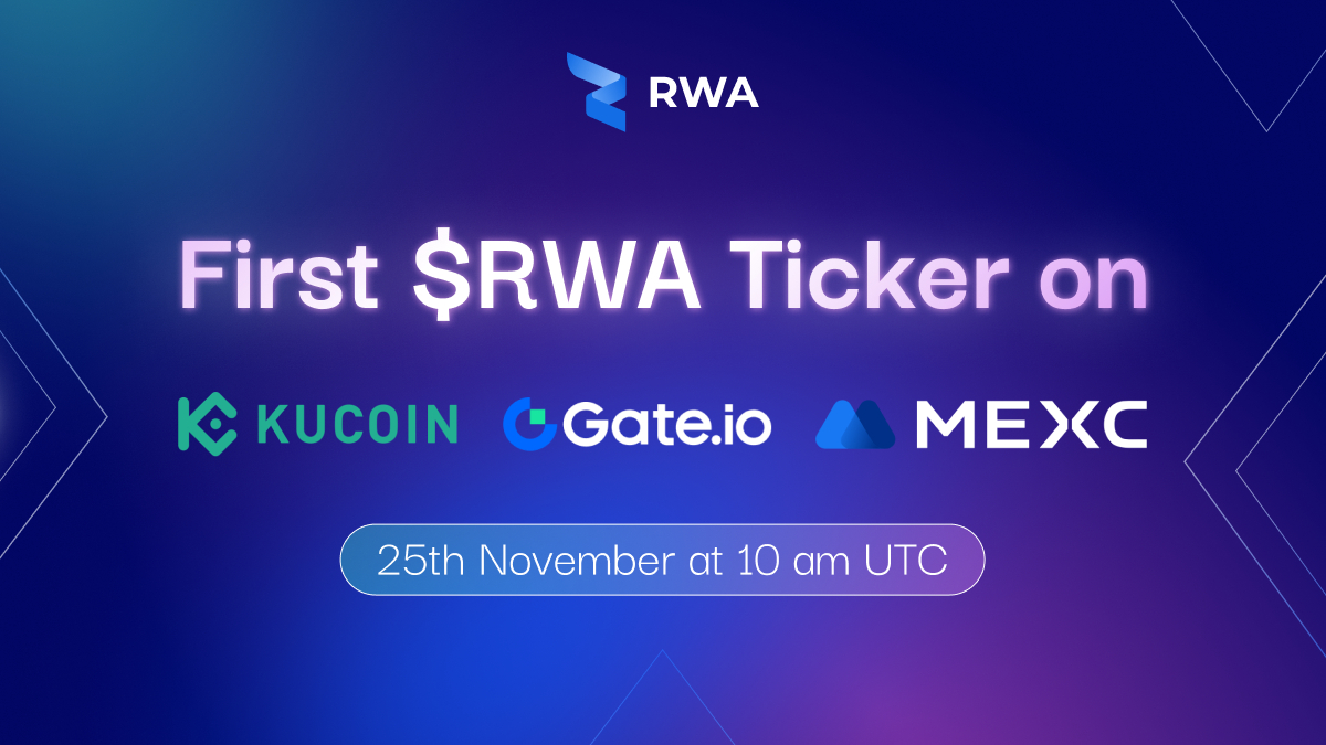 RWA Inc. to Launch Its Utility Token $RWA on KuCoin, Gate.io, and MEXC on November 25, 2024