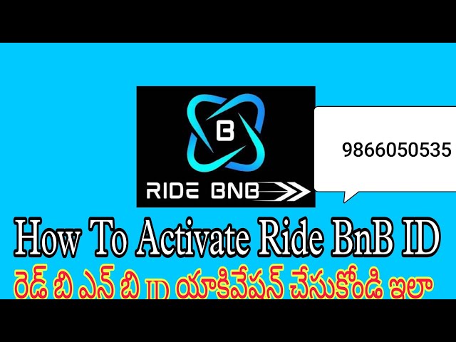 So aktivieren Sie die Ride BnB-ID in Telugu-9866050535