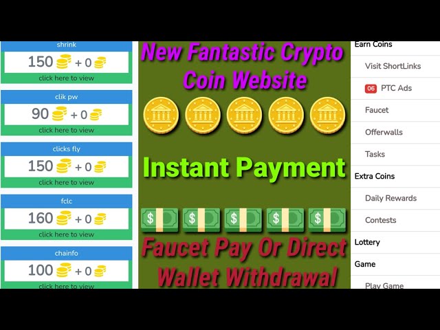 新しい素晴らしい暗号コイン獲得ウェブサイト |投資なし |蛇口支払いまたは直接引き出し |
