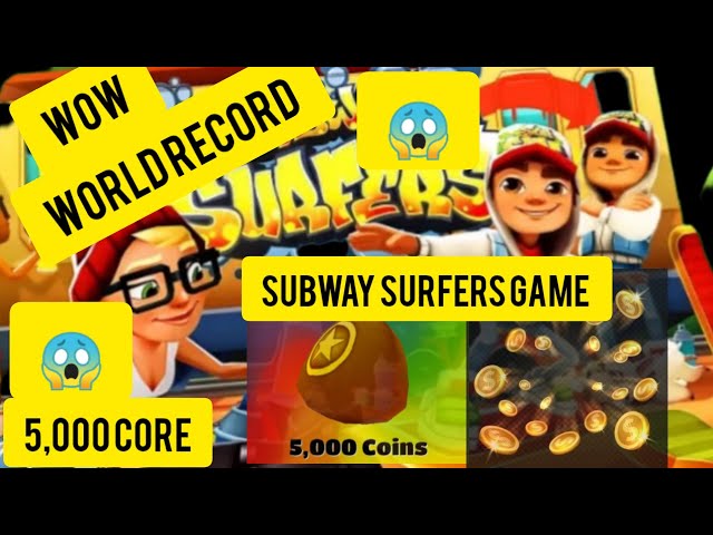 U-Bahn-Surfer-Spiel Weltrekord 5.000 Kerne wow 😱😲 Münze// Bestes Spiel 🎮 und abonnieren Sie Mr AZ GAMING