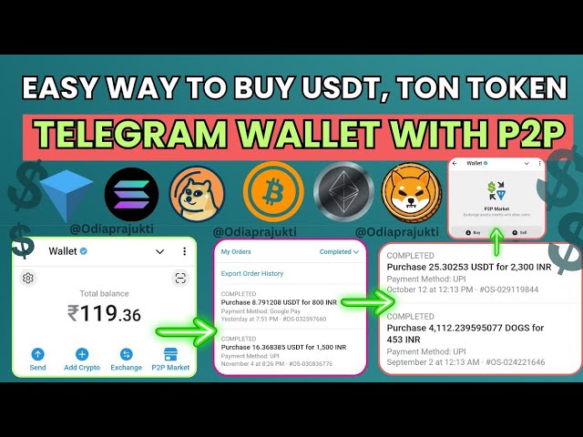 So kaufen Sie USDT 💸On Telegram Wallet P2P in Indien | Jeder Token-Kauf auf Telegram Wallet 💰 Krypto in Odia