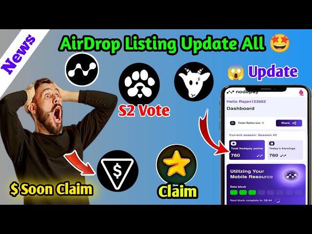 Paws AirDrop Vote Tâche 50 000 Gratuit 😱 | Jeton zéro Nodepay AirDrop | Ton Stesan revendique Tokan |