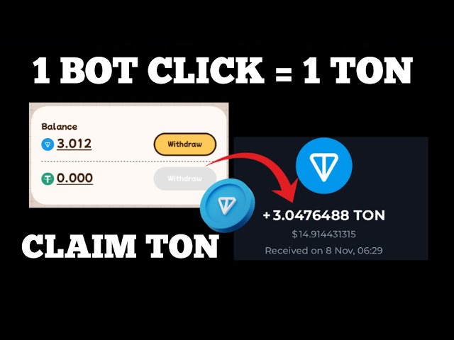 1 Bot Click = 1 Ton Coin | Earn Unlimited TON COIN Daily With Ton Kosmo