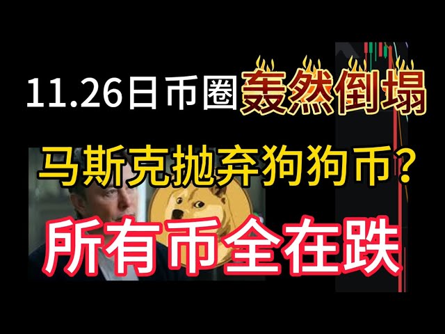 11.26日本の通貨圏崩壊！ドージコインが完成しました！ビットコインの雷鳴！コインが全部落ちてる！走りたいですか？