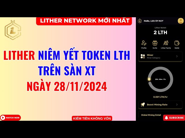 LITHER listet LTH-Token am 28. November an der XT Exchange auf – der Preis könnte hoch sein