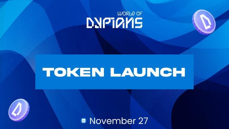 World of Dypians (WoD) kündigt am 27. November 2024 das Token Generation Event (TGE) für seinen Utility Token (WOD) an