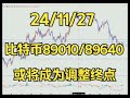 24/11/27 Bitcoin 89010/89640 may become the end point of adjustment