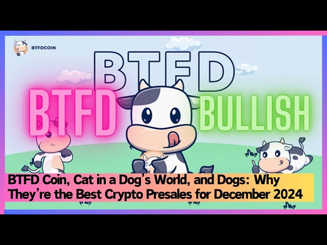 BTFD Coin, Cat in a Dog's World und Dogs: Warum sie die besten Krypto-Vorverkäufe für Dezember 2024 sind