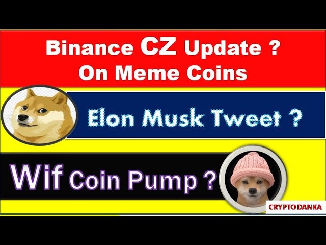 dogwifhat( Wif ) 코인 펌프 ? CZ 뉴스 밈 동전 | DOGE 코인 업데이트에 대한 Elon Musk의 트윗 | 암호화폐 단카