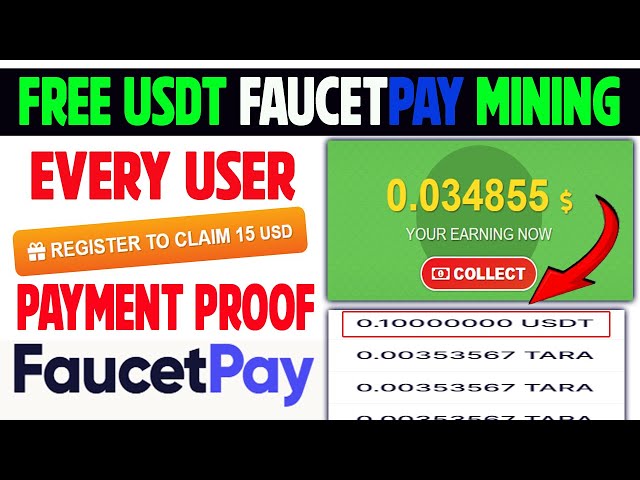 免费USDT挖矿| 15 USDT 免费奖金 |支付Faucetpay Payeer钱包|在 Faucetpay 上赚取免费 USDT