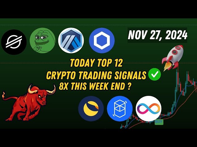 Today Top 12 Crypto Trading Signals 8x Returns Dogs coin, xrp coin, sol coin, Link coin Nov 27, 2024