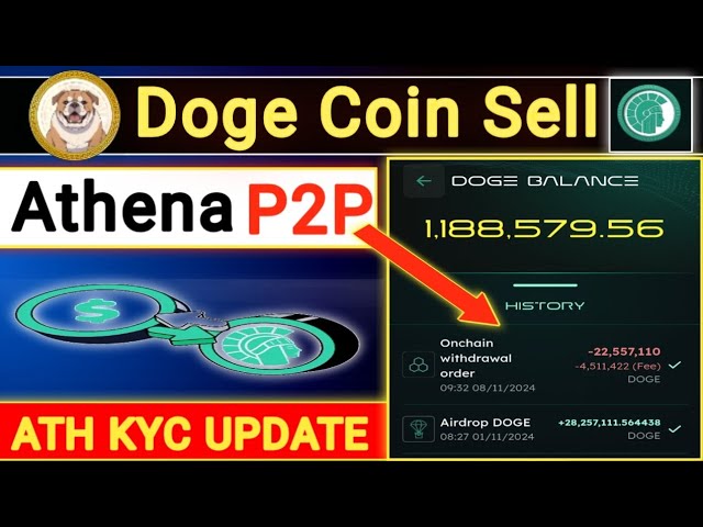 Athena Network Doge 코인 판매 | Doge 코인 예금 Athena P2P | P2P의 총독 출금 및 가격