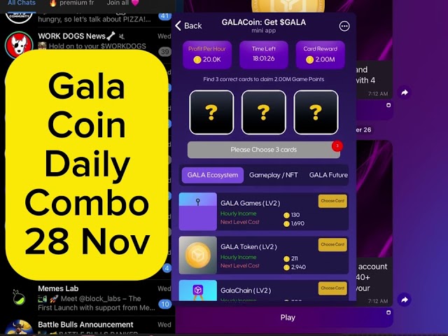 Gala Coin 每日组合 11 月 28 日 | Gala Coin Today 组合 11 月 28 日 | Gala 硬币组合 11 月 28 日