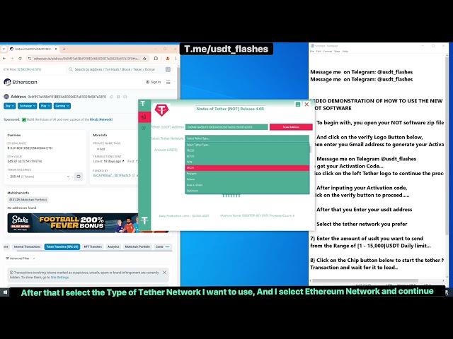 How to make 1k-100k Flash usdt per day with the newly invented software called Nodes Of Tether [NOT]