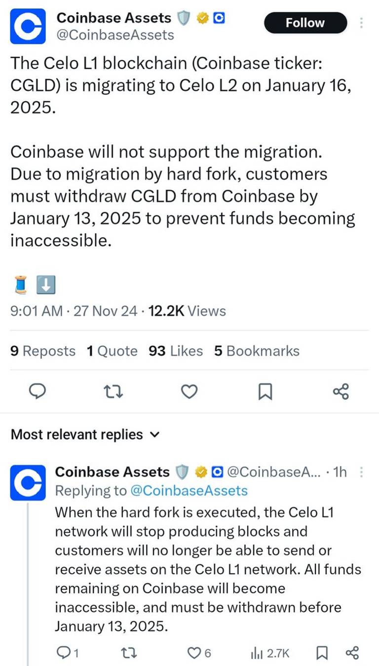 Coinbase Rejects Celo Migration to Optimism Superchain, Sparking Backlash