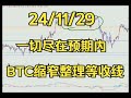 24/11/29 すべては予想通り、ビットコインは値を下げて引けを待つ