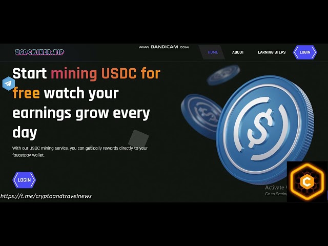 Nouveau minage USDC gratuit avec inscription Bonus de puissance de 50/MH dans l'enregistrement du site de mineur USDC et tutoriel complet