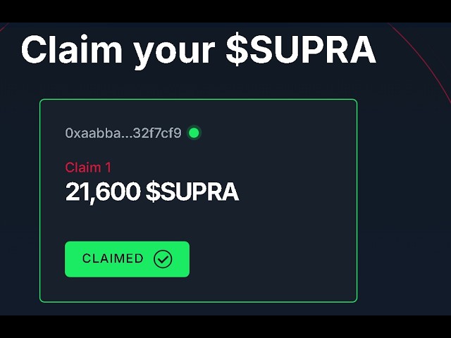 SUPRA ! FULL STEP ! HOW TO CLAIM SUPRA TOKEN AND WITHDRAWLSTEP BY STEP