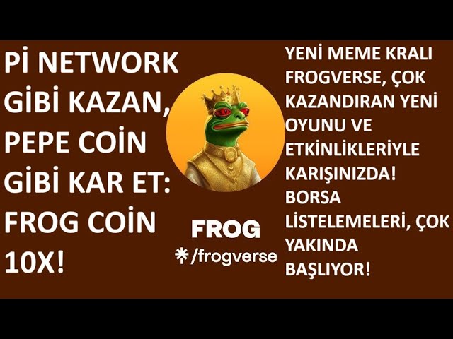 VERDIENEN SIE WIE PI COIN, GEWINNEN SIE WIE PEPE: FROG COIN 10X🚀FROGVERSE, MEGA-SPIELPROJEKT UND ANGEBOTE...🔥