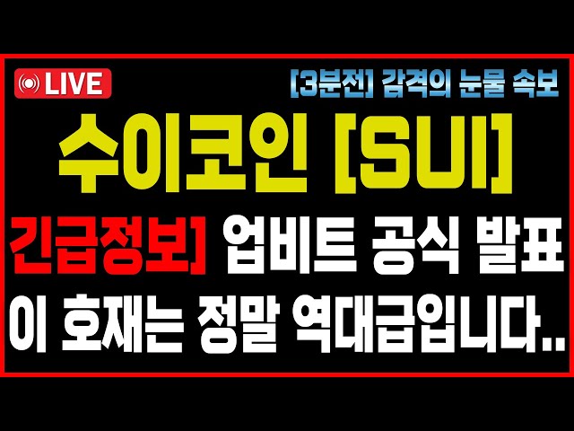 【SUI COIN】 Je vous ai dit clairement que Sui Coin a grimpé en flèche de 35 000 won, n'est-ce pas ? Félicitations!