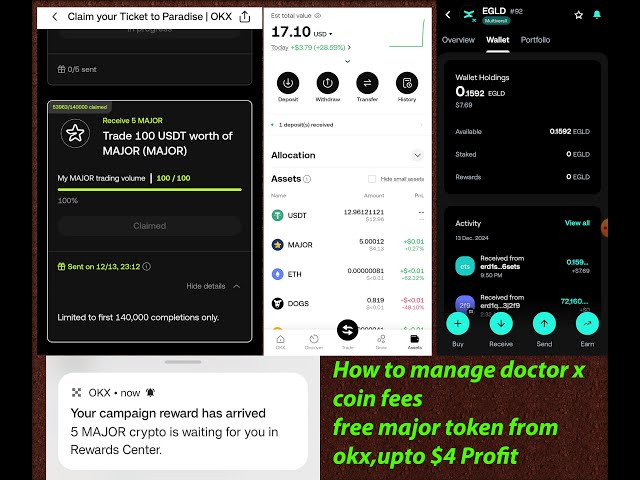 透過簡單的任務即可從 okx 免費獲得 4 美元主要硬幣 |如何將egld硬幣從binance送到xportal錢包