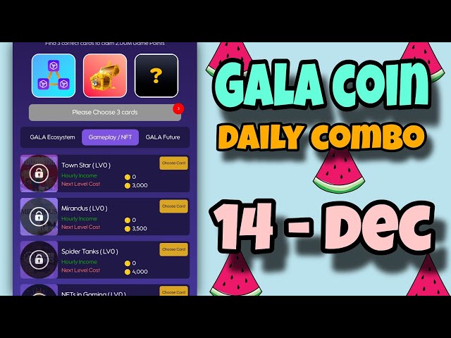 Gala Coin Daily Combo 14 December 2024 || Today Gala Coin Daily Combo || AGP || #galacoin