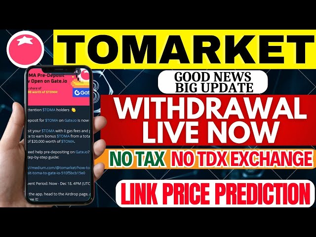 🚀Tomarket Airdrop 出金💰 リンクコイン 55$ ターゲット🚨 KYC および TDS 交換なし🎯