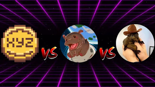 XYZVerse vs. Moo Deng vs. Peanut the Squirrel: The Meme Coin Face-Off for Winter Dominance!