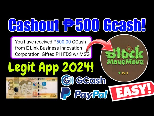 ブロックを移動するだけで ₱500 Gcash を無料で獲得 • コイン トリックのチュートリアル • ブロック Movemove Legit