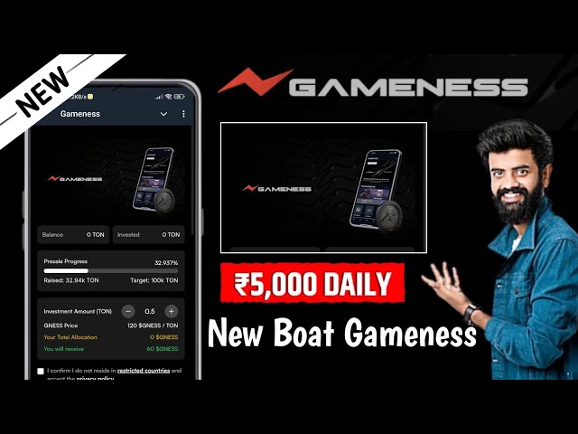 GameNess Telegram 空投机器人 |赚取 1000 美元 USDT 已确认的 GNess 代币上市日期和空投详情