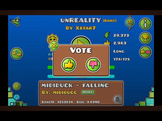 Geometry Dash unREALITY by Xstar7 100% 1 coin with commentary.