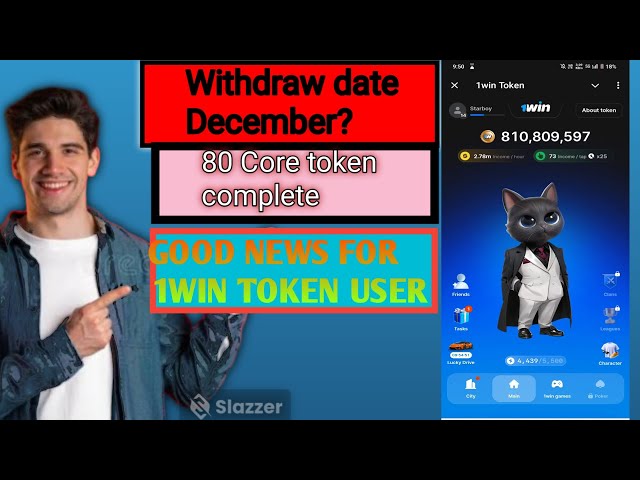 1win token withdraw date || 80 Core token || December withdraw Update|| 🤑🤑