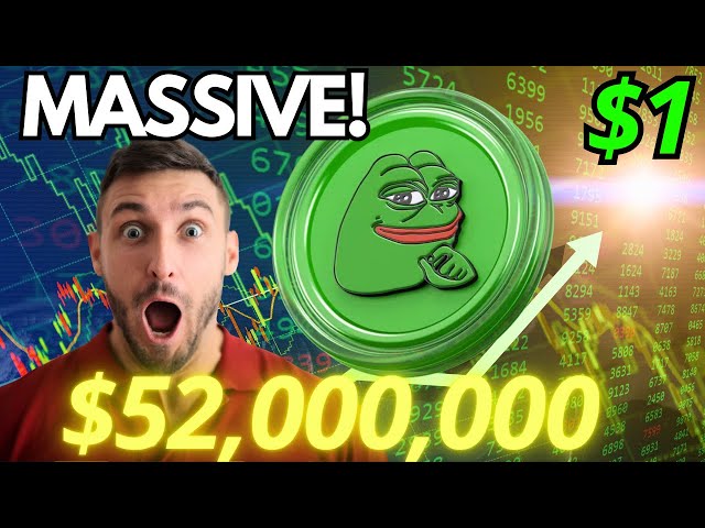 PEPE 币涨到 1 美元？！ 😱 这位交易者将 27 美元变成了 52,000,000 美元！ 🤯 |淘金热加密日报