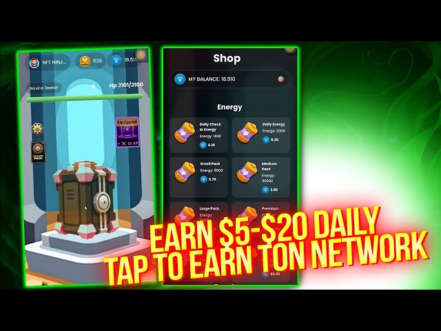 NEW TON TAP TO EARN – Verdienen Sie hier gutes Geld – TON Vault