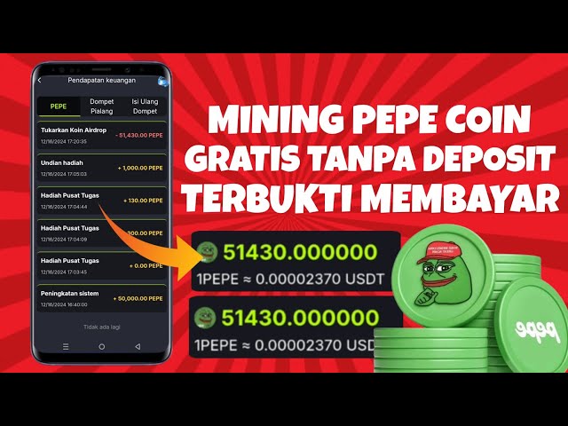 免費 PEPE 幣挖礦應用程序，無需存款證明可支付 |在安卓上挖洞比特幣