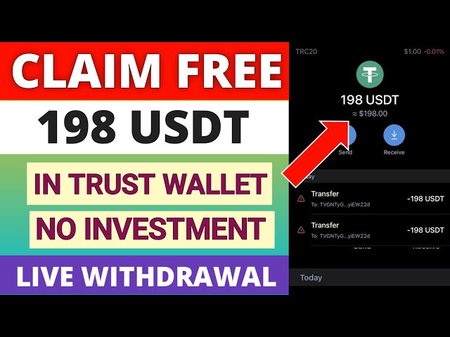 免費 198 USDT 空投 - 在 Trust 錢包中領取免費 198 USDT - 免費 BNB 空投代幣 - 無需投資