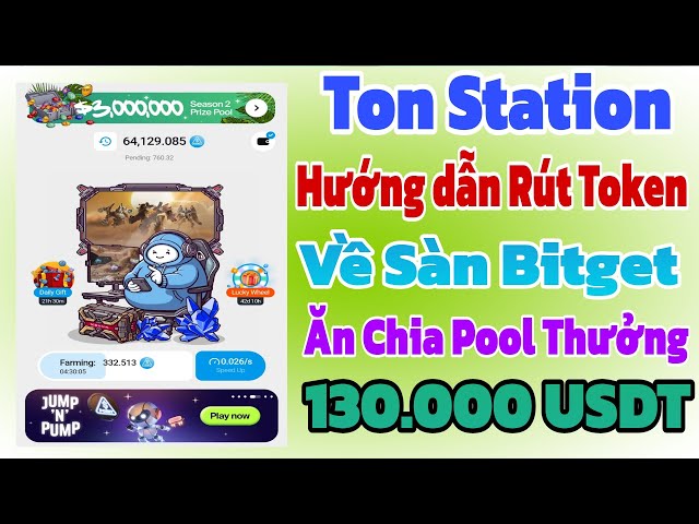 Instructions de Ton Station Airdrop pour retirer les jetons $SOON sur Bitget et diviser le pool avec un bonus de 130 000 $