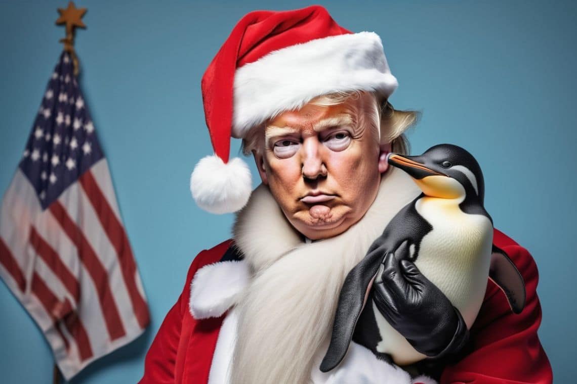 산타 트럼프(Santa Trump): PENGU 토큰 에어드랍 이후 강세장에서 폭발할 준비가 된 다음 성공적인 암호화폐