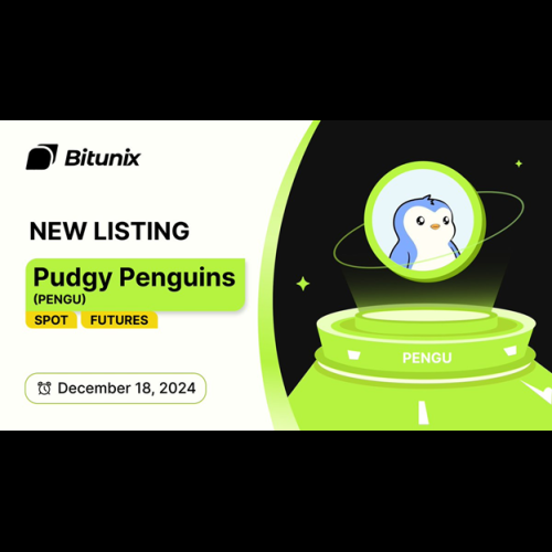 Jeton Pudgy Penguins ($PENGU) en direct sur Bitunix Exchange, ciblant un public plus large