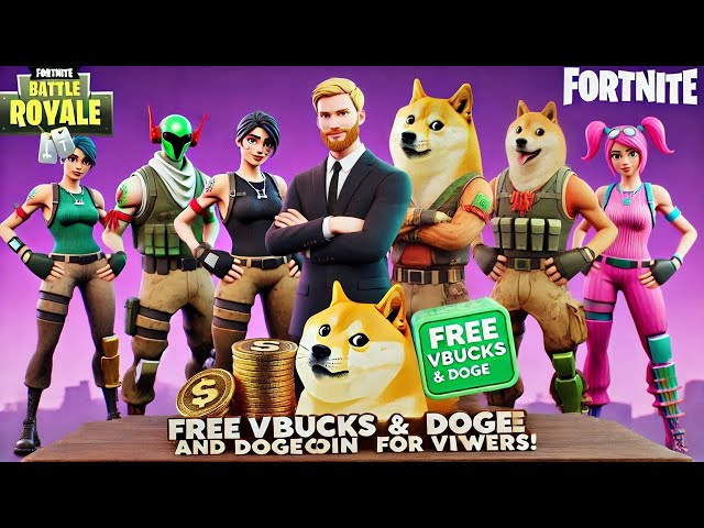 玩《要塞英雄》並贈送 Vbucks、皮膚和 $DOGE 硬幣！