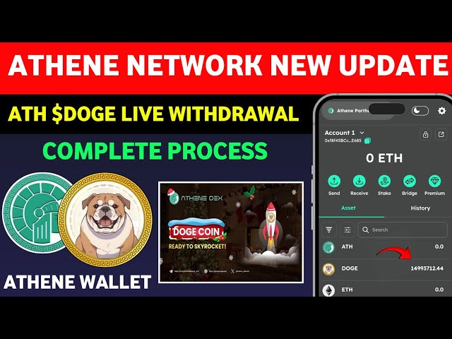 Athene Network $DOGE 코인 출금 ​​완료 프로세스 | 아테네 네트워크 신규 업데이트 | 아테네 지갑