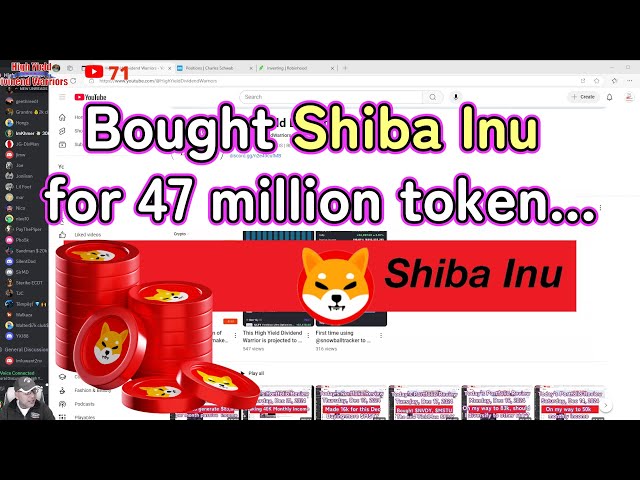 以 4700 万代币购买了 $SHIB（柴犬加密货币）。