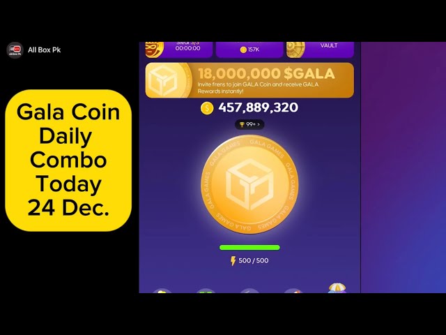 Gala Coin 每日组合 12 月 24 日 | Gala Coin Today 组合 12 月 24 日 | Gala 硬币组合 12 月 24 日