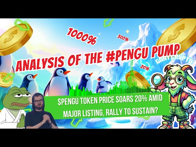 Le prix du jeton PENGU grimpe de 20 % au milieu d’une cotation majeure, un rallye pour se maintenir ?