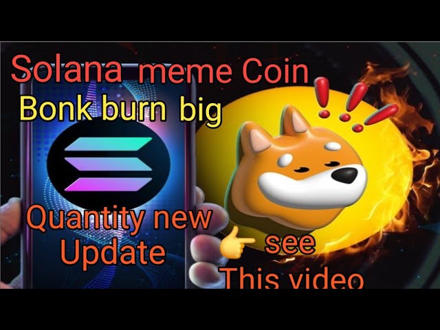 Solana Meme Coin Bonk Burn 大数量新更新👉观看此视频