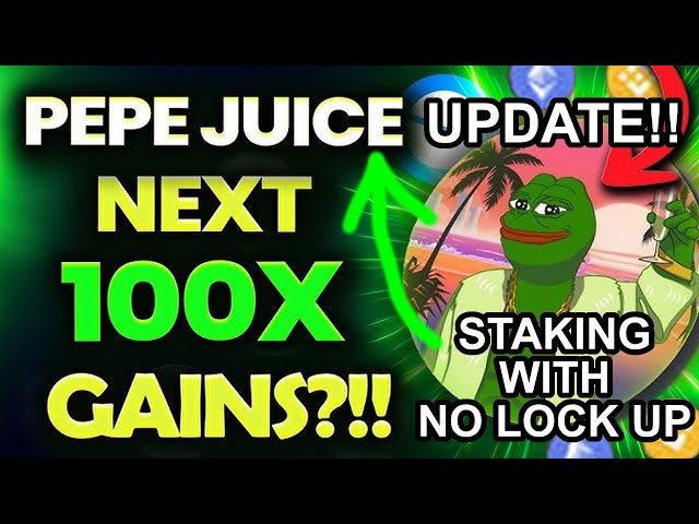 잠금 기간 없이 2000% 새로운 Pepe Juice Meme 코인 자동 스테이킹!! 서둘러요!!