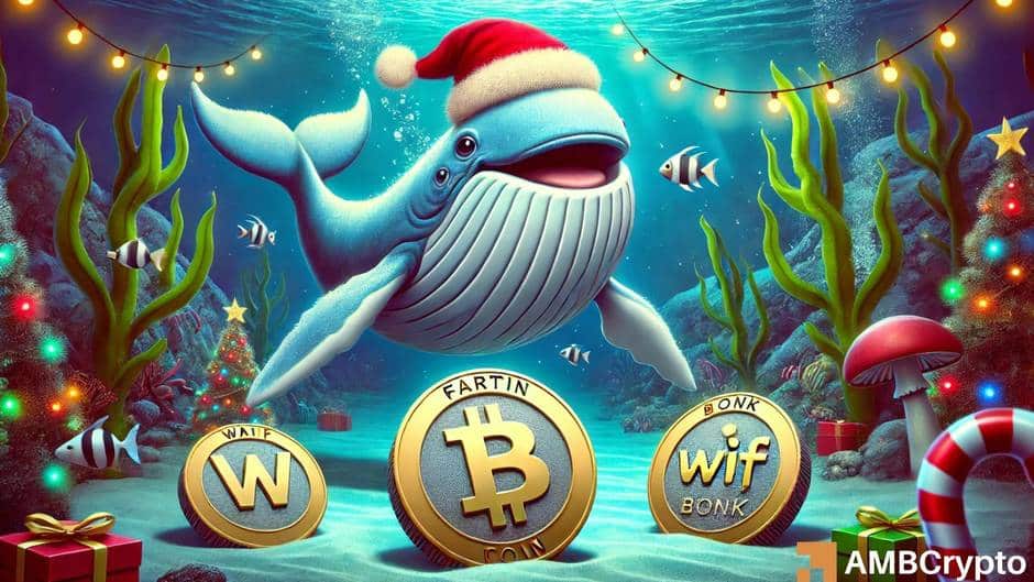 Whale 加倍押注 Fartcoin [FARTCOIN]，拋售 Dogwifhat [WIF] 和 Bonk [BONK]，轉而購買 AI Memecoin