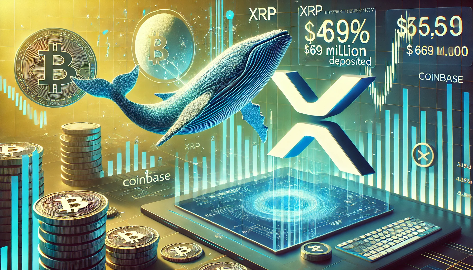 XRP Whale Moves $69M Worth of Tokens to Coinbase Following a 4% Christmas Rally